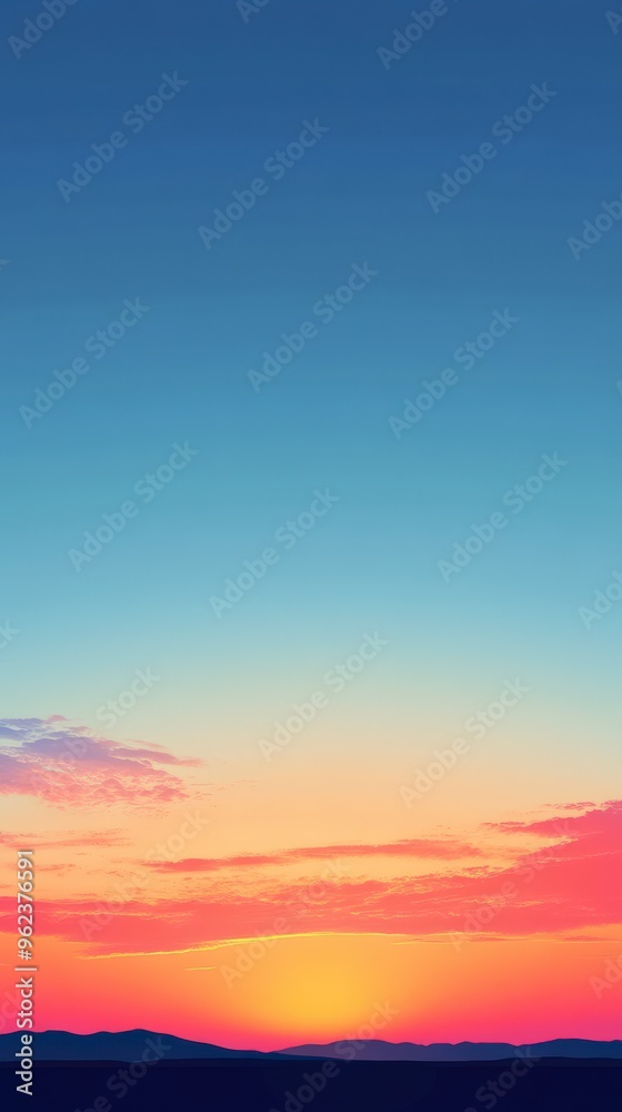 Fototapeta premium Gradient Background from Orange to Blue
