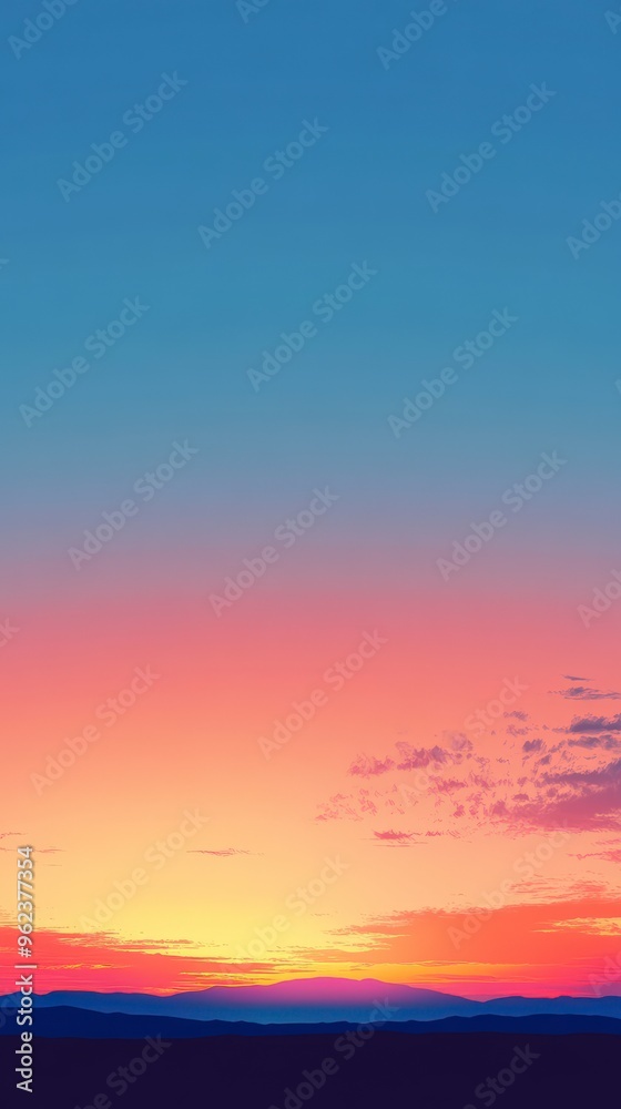 Obraz premium Gradient Background from Orange to Blue