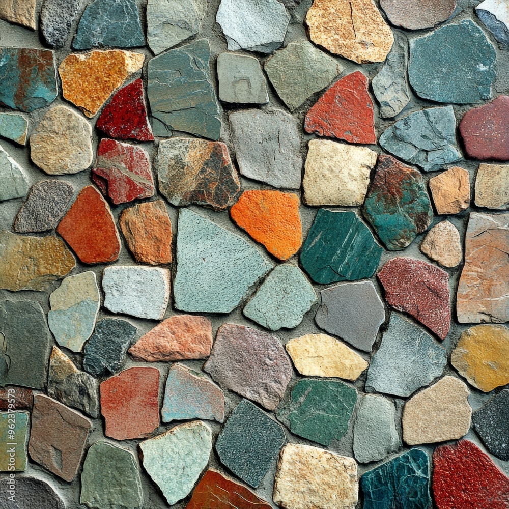 Obraz premium Seamless Colorful Stone Mosaic Pattern Design