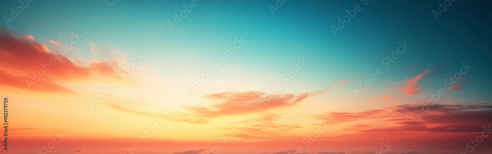 Obraz premium Gradient Background from Orange to Blue