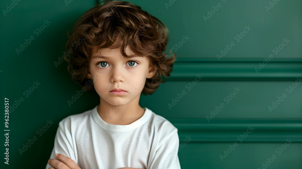 Mad Male Kid Angry Little Boy Standing With His Mad Male Kid Angry Little Boy Standing With His