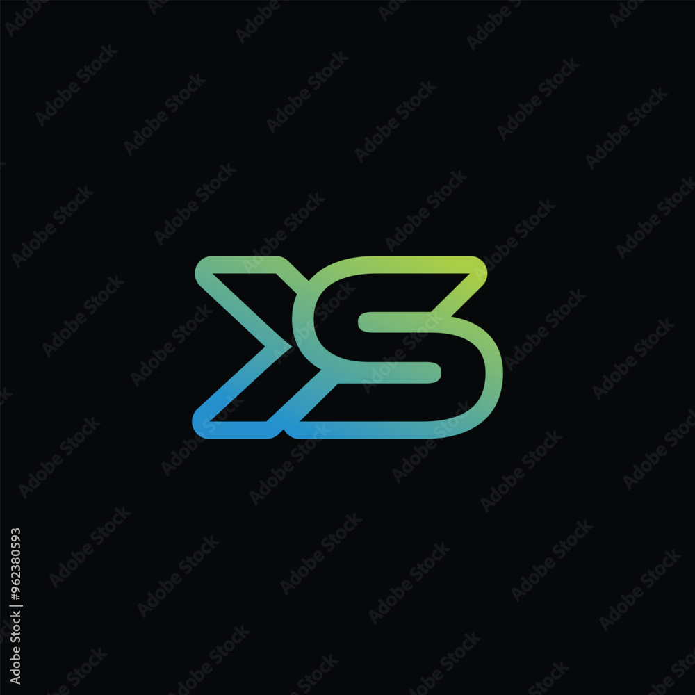 Abstract XS Letter Logo Design