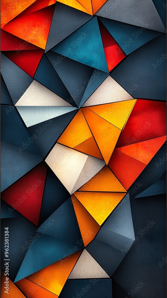 Bright 3D geometric shapes floating in a modern abstract background Bright 3D geometric shapes floating in a modern abstract background