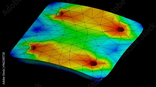 Mechanic simulation engineering - Stress and breakpoint analysis of Mechanical part under force and moment conditions photo