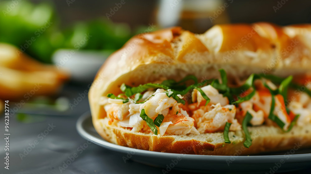 Lobster Roll Sandwich Crystal Clear Environment Lobster Roll Sandwich Crystal Clear Environment