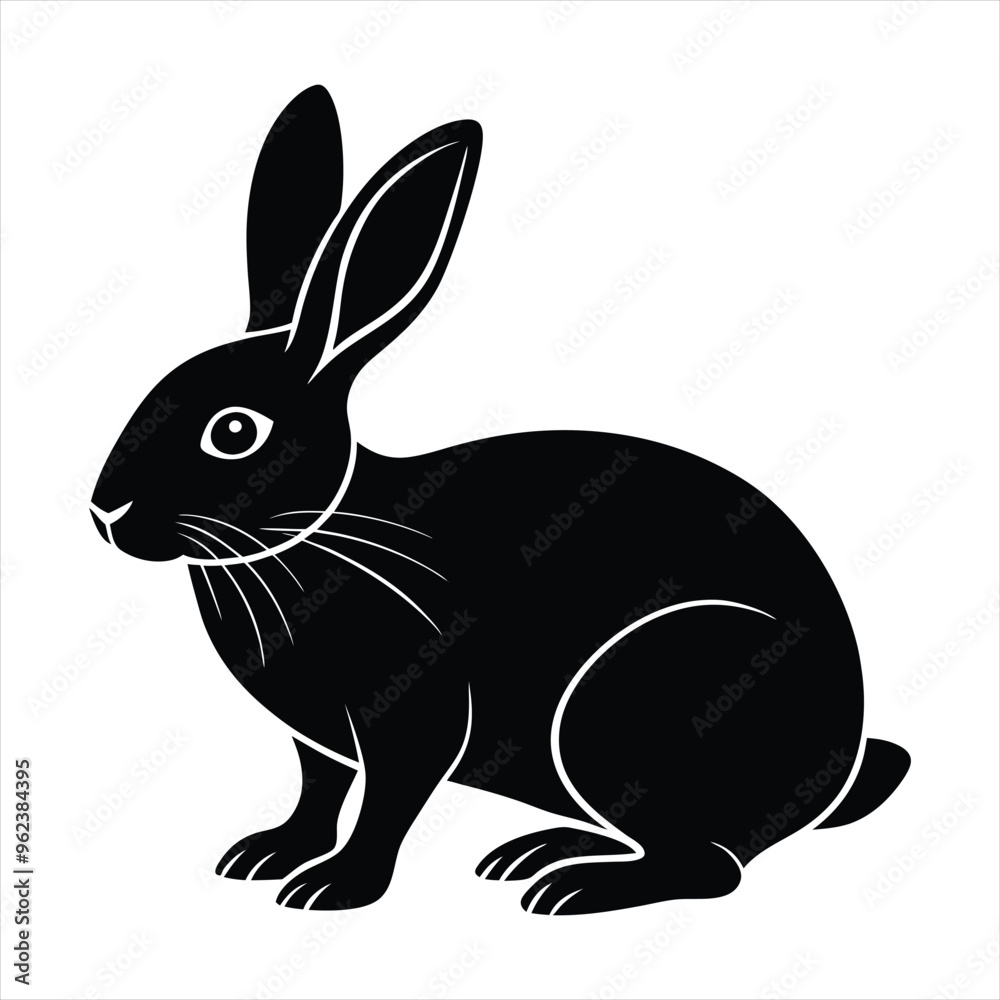 rabbit silhouette vector rabbit silhouette vector