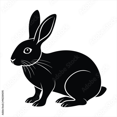 rabbit silhouette vector