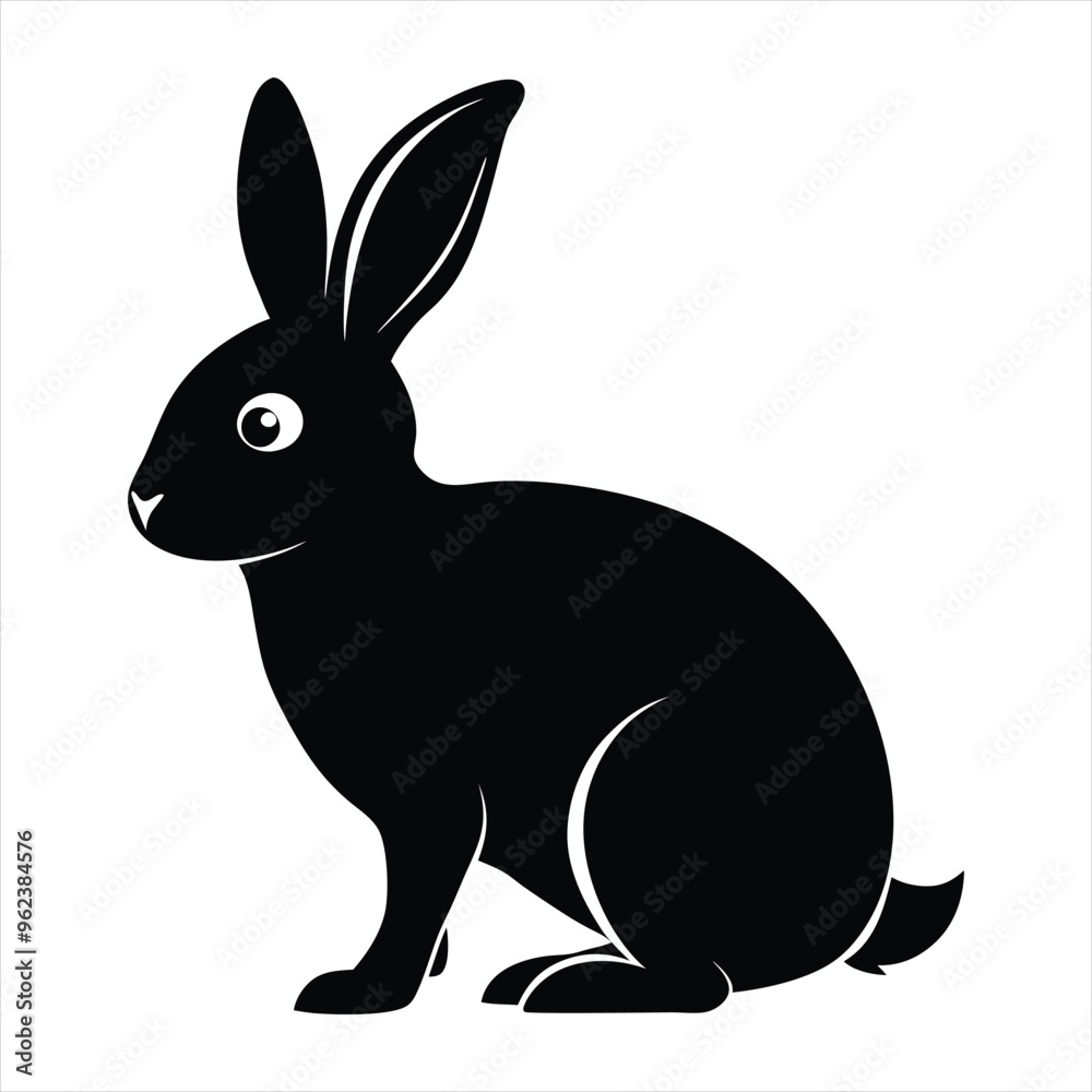 Obraz premium rabbit silhouette vector