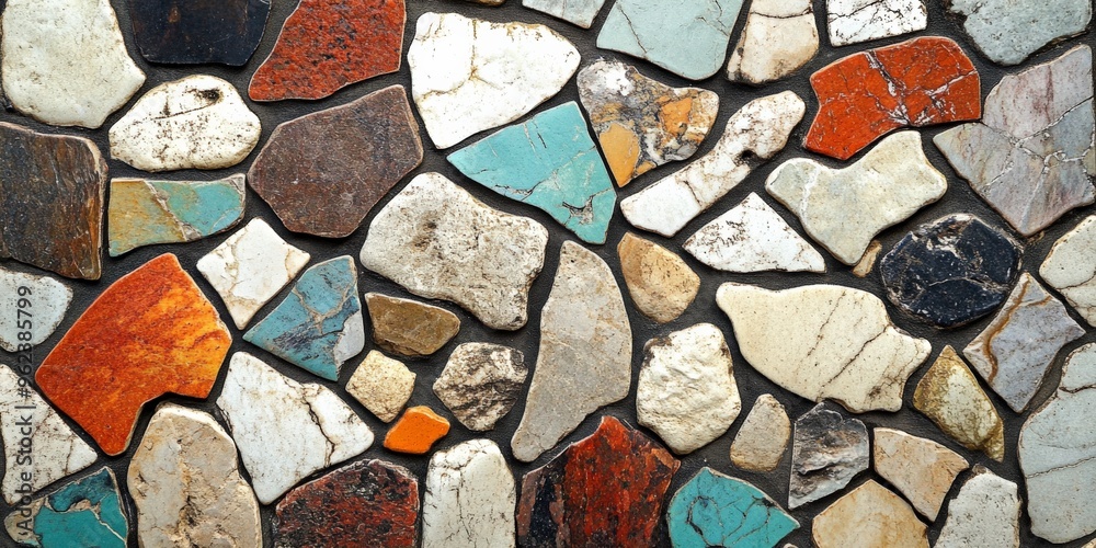 Seamless Colorful Stone Mosaic Pattern Design Seamless Colorful Stone Mosaic Pattern Design