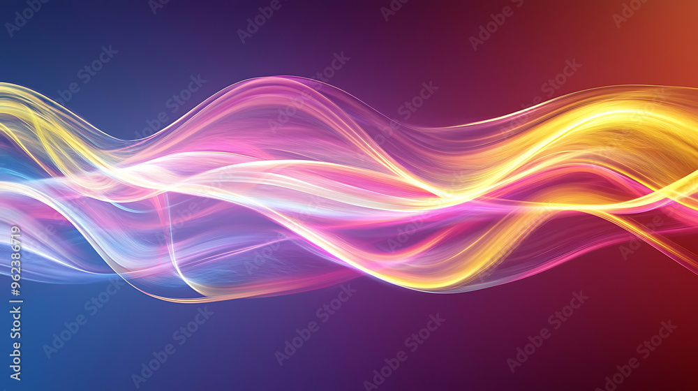 Vibrant Flowing Neon Light Waves Abstract Art Vibrant Flowing Neon Light Waves Abstract Art