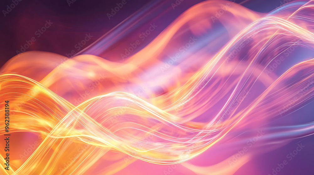 Colorful Flowing Light Waves Abstract Art Colorful Flowing Light Waves Abstract Art