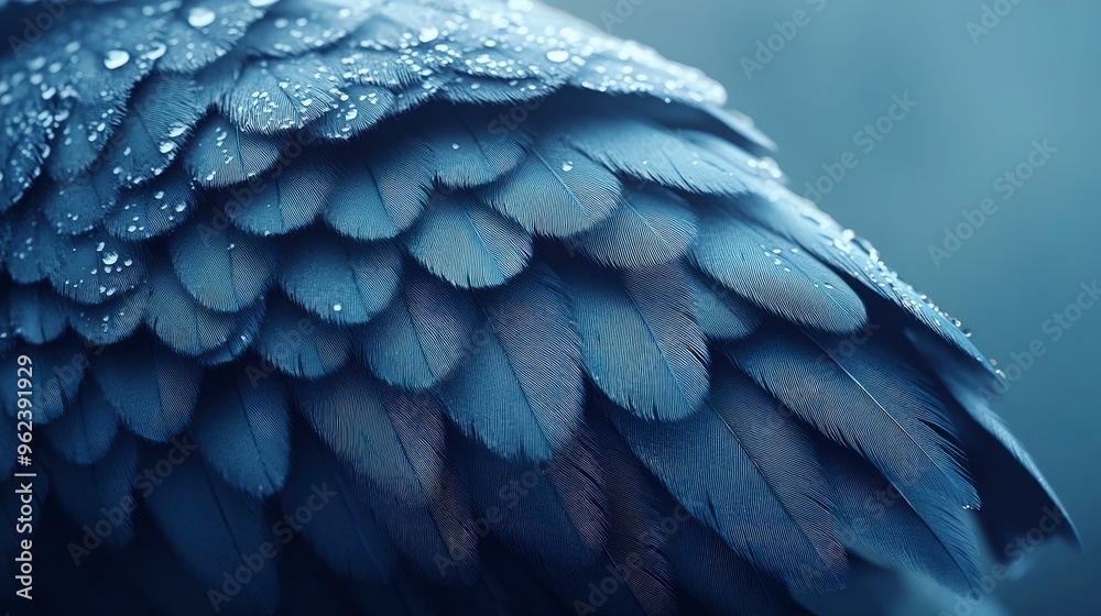 Obraz premium Owlâ€™s feathers, layered texture, detail of wing, soft moonlight