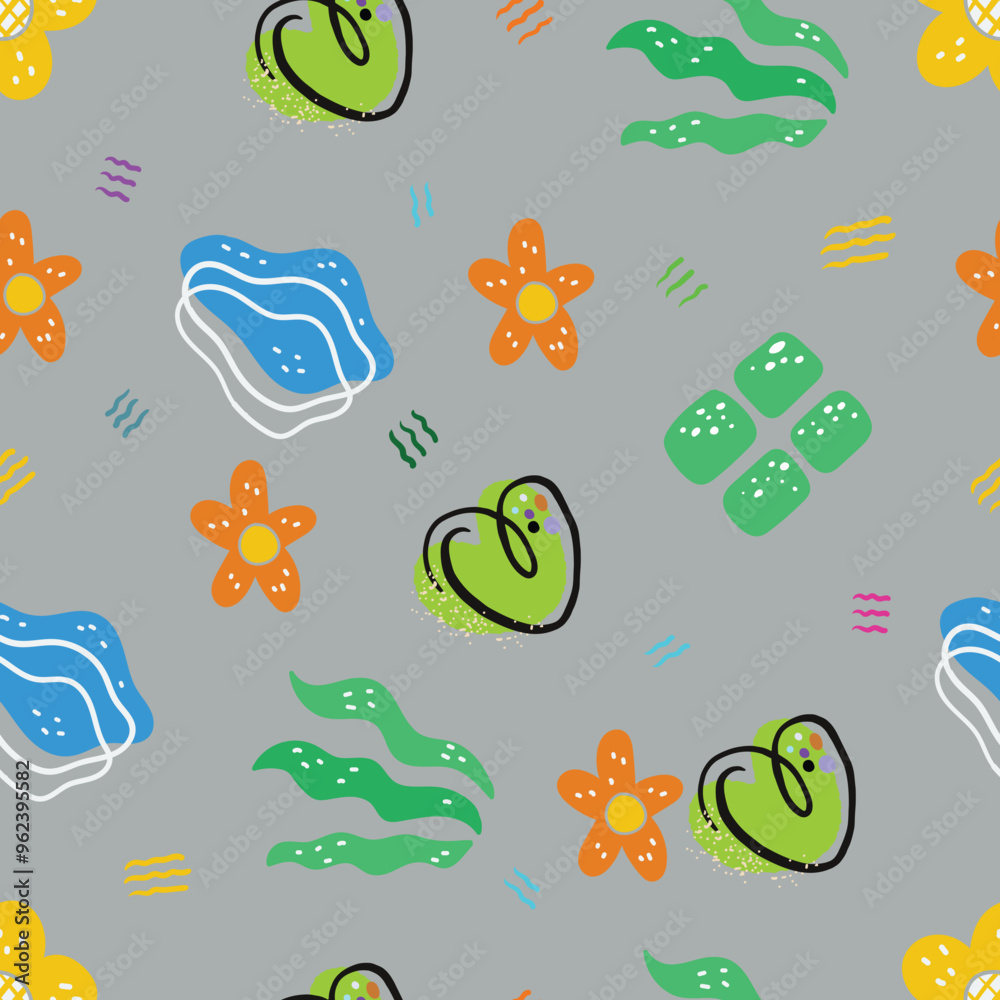 Naklejka premium Seamless pattern, abstract pattern, pattern design