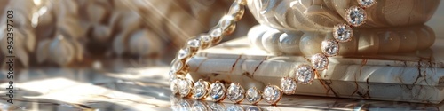 Shimmering jewels adorned in lavish opulence display grandeur and elegance capturing the essence of luxury and extravagance photo