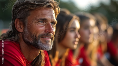 Coach giving a pep talk to the team on the sidelines. --ar 16:9 --style raw --stylize 750 --v 6.1 Job ID: bae0fb53-3b67-485c-b52e-2e8279c8531a