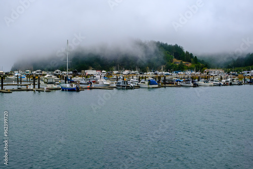 Fog and Mist at Winchester Bay Oregon photo