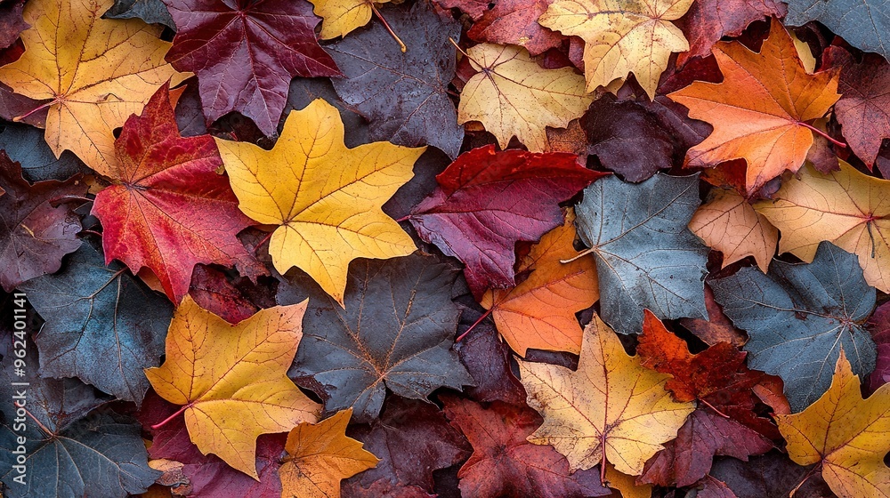 Red and Orange Autumn Leaves Background Red and Orange Autumn Leaves Background