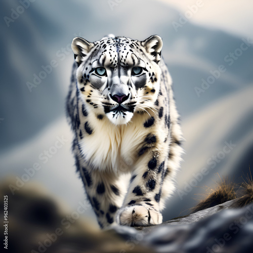 portrait of a snow leopard