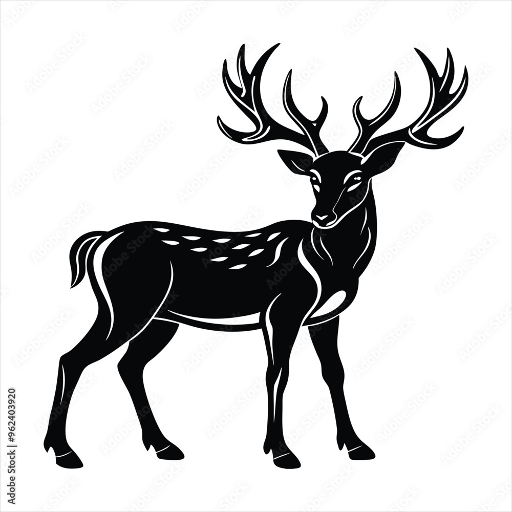 Fototapeta premium deer silhouette vector