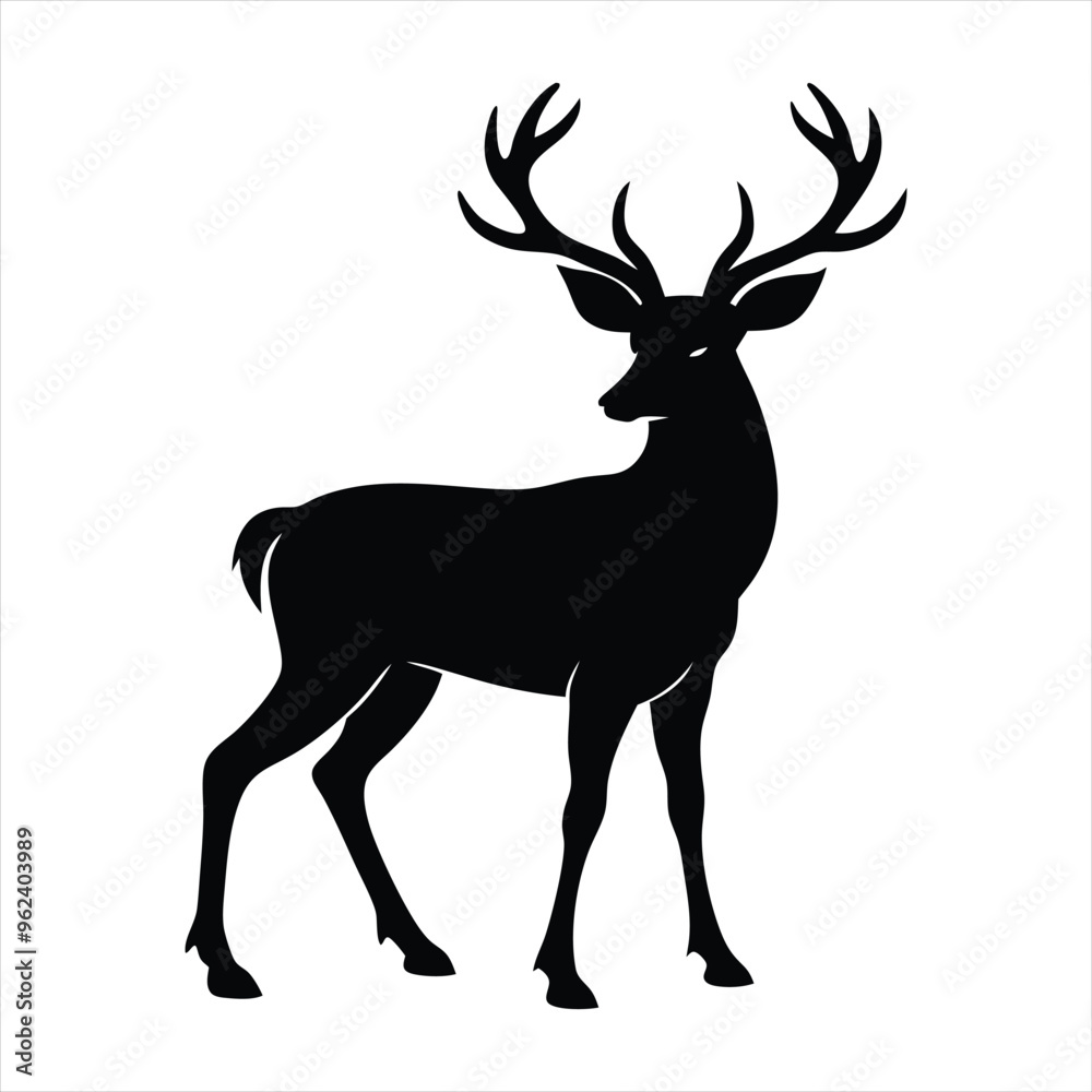 Obraz premium deer silhouette vector