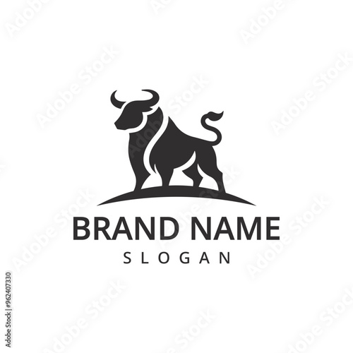 Bull logo design inspiration, bull head Logo design template