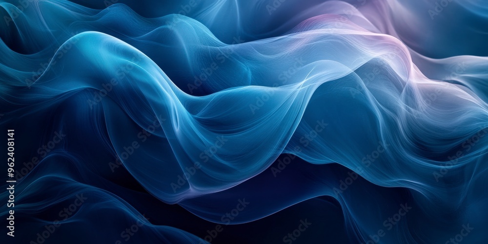 Smoky Blue Abstract Background with Fluid Shapes Smoky Blue Abstract Background with Fluid Shapes