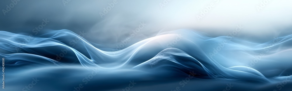 Smoky Blue Abstract Background with Fluid Shapes Smoky Blue Abstract Background with Fluid Shapes