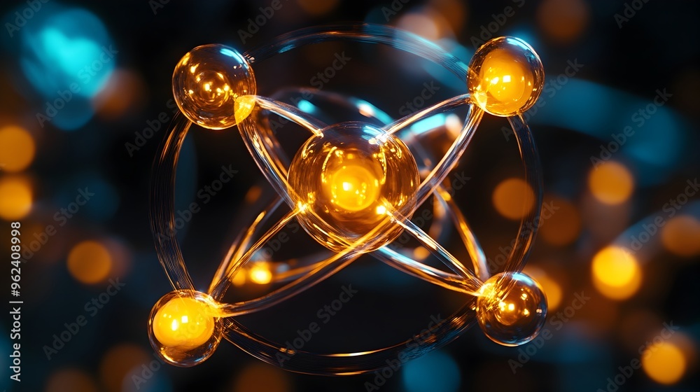 Holographic display showcasing the intricate interactions between protons neutrons and electrons within the atomic structure providing a captivating scientific visualization Holographic display showcasing the intricate interactions between protons neutrons and electrons within the atomic structure providing a captivating scientific visualization