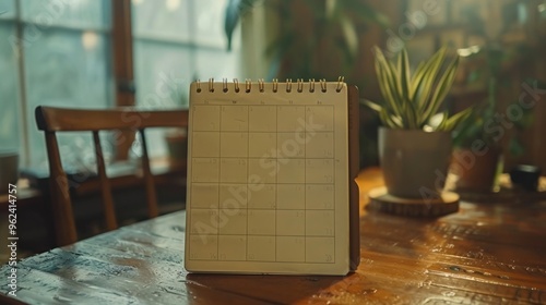 Cozy and Organized Workspace with Spiral Notebook Pen Pencil and Potted Succulent Plant Arrangement on Wooden Table Minimalist and Clean Office Setup for Productivity and