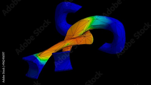 Mechanic simulation engineering - Stress and breakpoint analysis of cellphone support under force and moment conditions photo