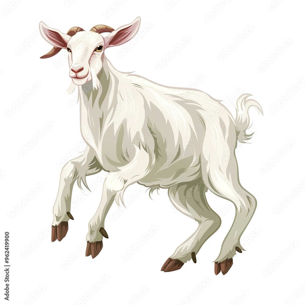 Goat Gravity element animal cartoon isolated whitebackground 16:9 Goat Gravity element animal cartoon isolated whitebackground 16:9