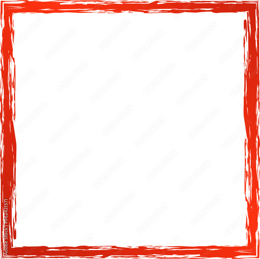 Square red frames in grunge style. Elements for design Square red frames in grunge style. Elements for design