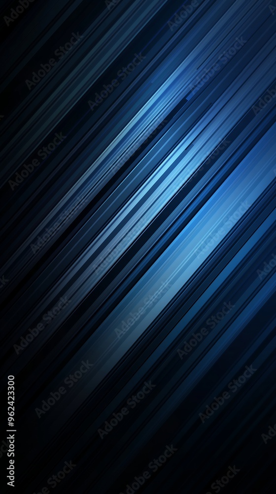 Abstract diagonal lines in blue, black and white shades with a dark background. Abstract diagonal lines in blue, black and white shades with a dark background.
