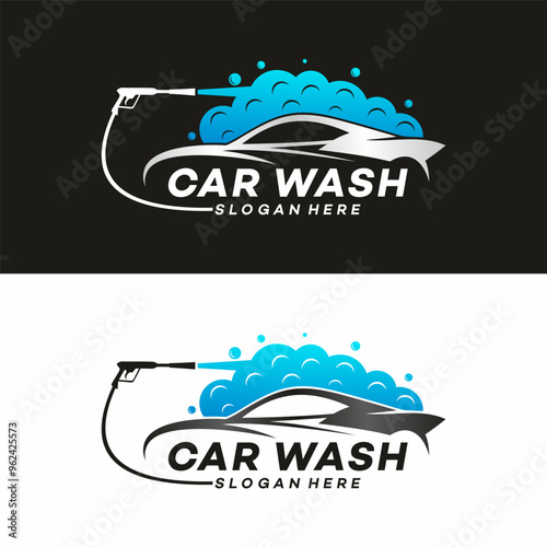 Car Wash Logo Vector Illustration template