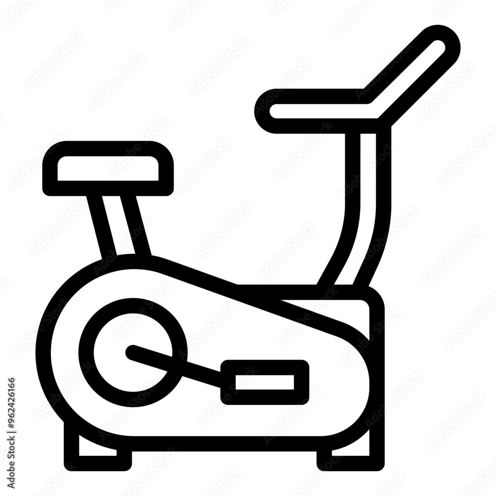 Exercise bike icon. Vector line icon Exercise bike icon. Vector line icon