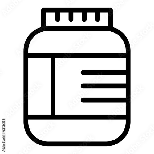 Whey protein icon. Vector line icon