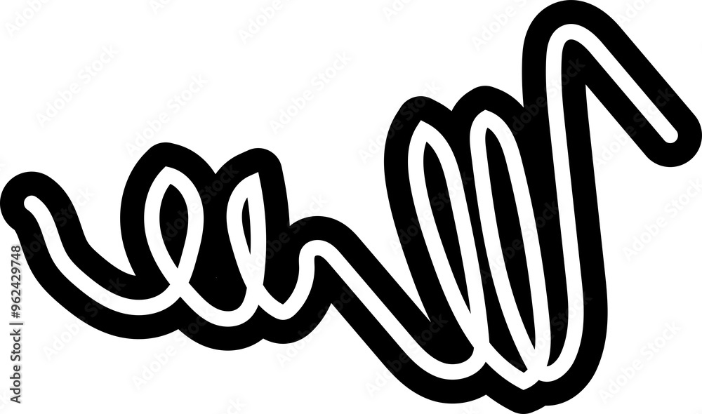 Line bold spiral various abstract shape for children, festive, celebration Line bold spiral various abstract shape for children, festive, celebration