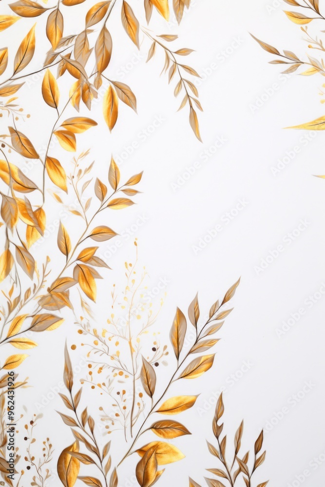 Light brown and gold leaf frame background wallpaper with copy space Light brown and gold leaf frame background wallpaper with copy space