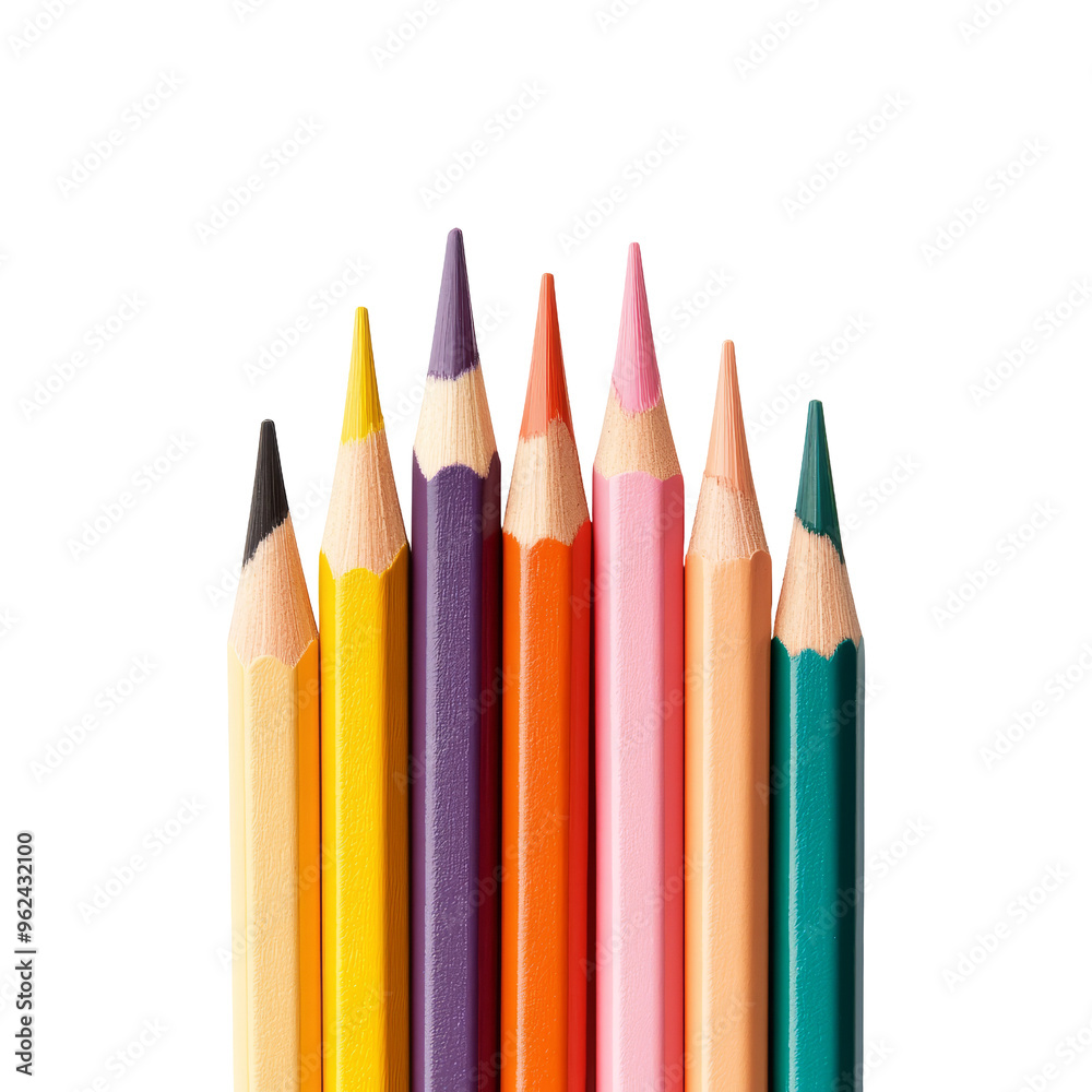 Colorful Pencils on a Black Background Colorful Pencils on a Black Background