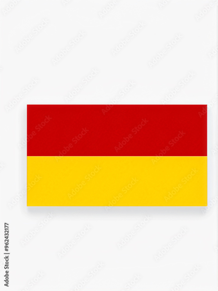 Spanish Flag Emblem with Red and Yellow Bars Spanish Flag Emblem with Red and Yellow Bars