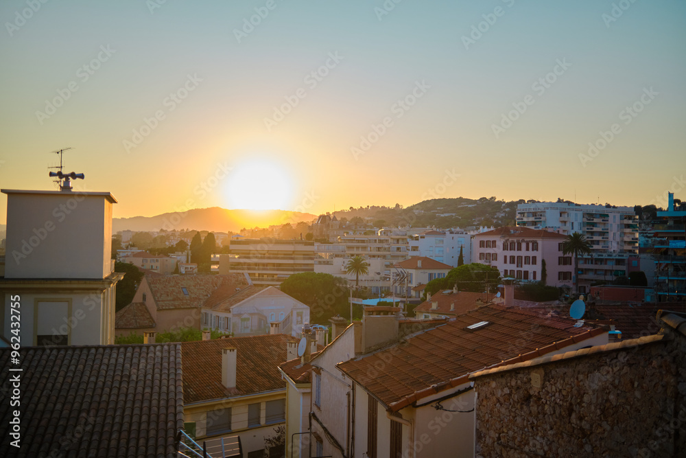 Fototapeta premium Sunset over Cannes - France