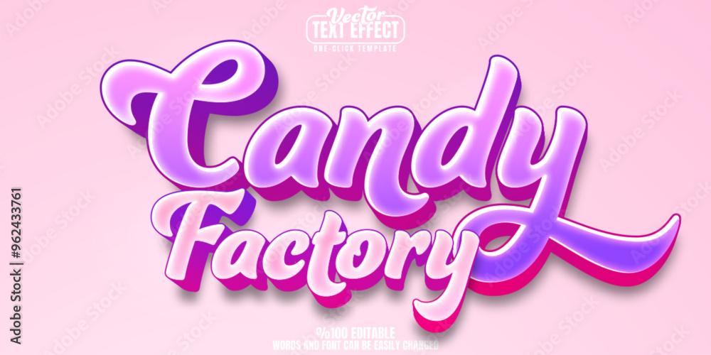 Candy editable text effect, customizable sweet and sugar 3d font style Candy editable text effect, customizable sweet and sugar 3d font style