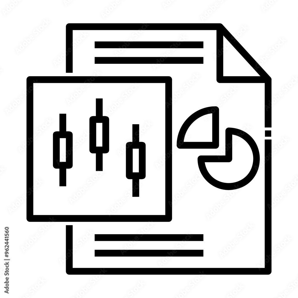chart file Line Icon chart file Line Icon
