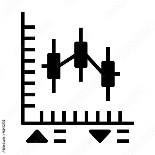 forex chart Solid icon