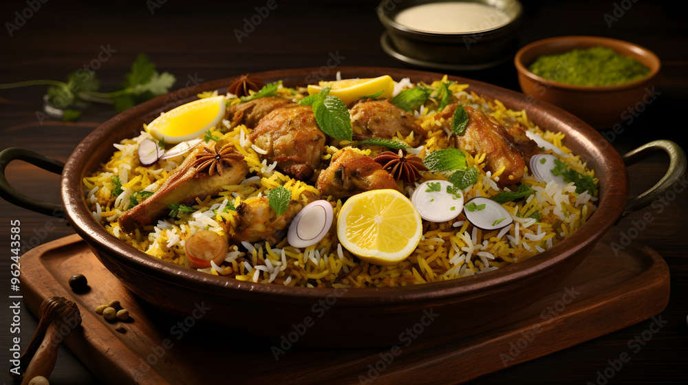 Authentic Hyderabadi Biryani Served in Traditional Earthen Pot Authentic Hyderabadi Biryani Served in Traditional Earthen Pot