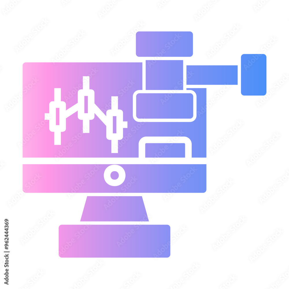 market bidding Gradient icon
