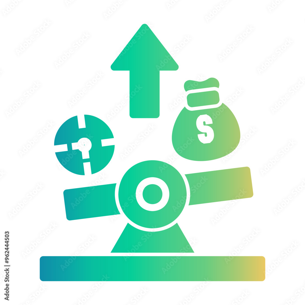 investment on right time Gradient icon investment on right time Gradient icon
