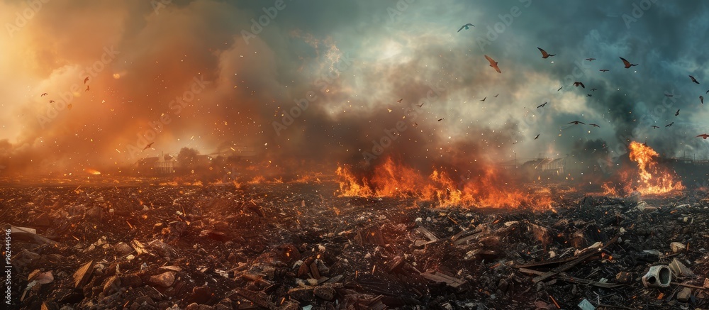 Fototapeta premium After Burn Of Garbage