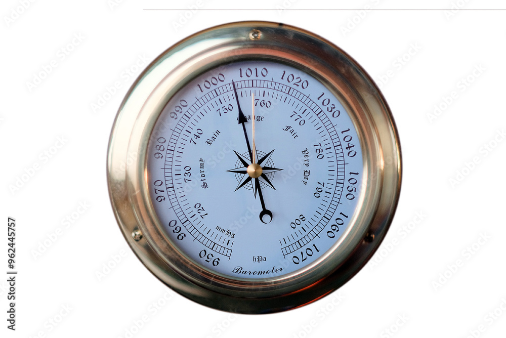 Indoor Barometric Pressure Gauge With Golden Bracket Indoor Barometric Pressure Gauge With Golden Bracket