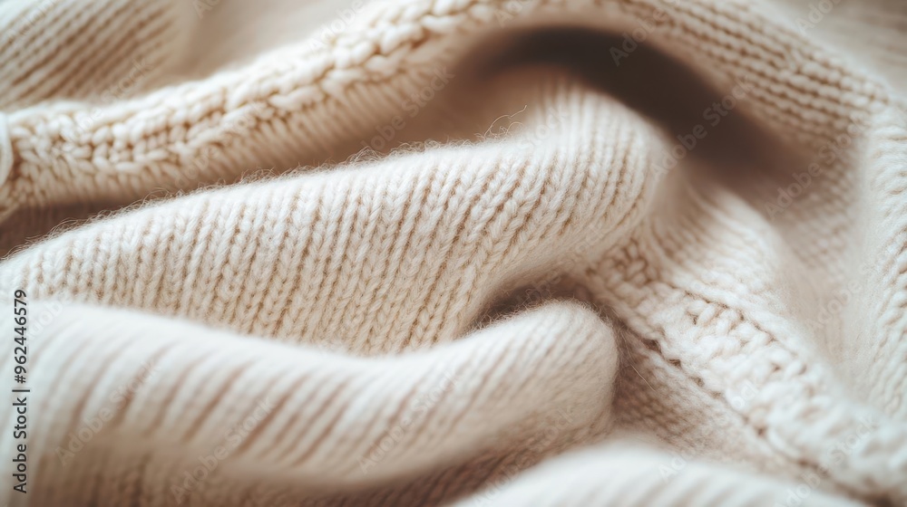 Close-up of a minimalist ethical fashion label, with a focus on natural fibers and eco-friendly production